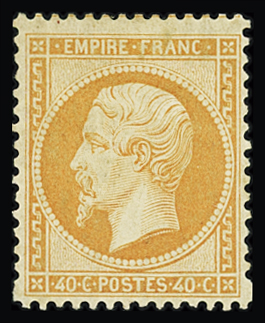 N°23 40c orange, très bien centré, TB