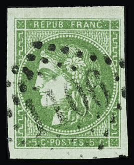 N°42B 5c vert-jaune obl GC 1106 (Condé-sur-Noireau,