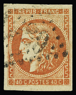 N°48c 40c rouge-orange, obl. GC, TB. Signé Scheller