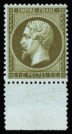 N°19b 1c mordoré, bdf, neuf * (quasi **), TB. Signé