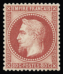 N°32 80c rose, bon centrage, très frais, neuf *, TB.