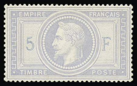 N°33A 5f violet-gris, neuf sans gomme (regommé), TB.