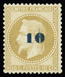 N°34 10 sur 10c, neuf *, TB. Signé A.Brun