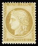 N°36 10c bistre-jaune, neuf * (quasi *), très frais,