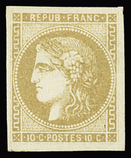 N°43Aa 10c brun clair Report 1, neuf * (quasi **),