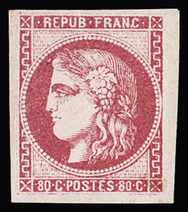 N°49 80c rose, neuf *, TB. Signé JF.Brun