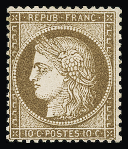 N°58 10c brun sur rose, neuf *, TB. Signé Calves
