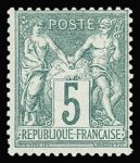 N°64 5c vert, neuf * (quasi *, trace invisible), TTB.