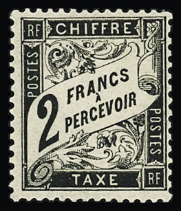 N°23 2f noir, neuf * (quasi **), TB. Signé Calves (cote