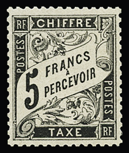 N°24 5f noir, bien centré, neuf * (quasi **), TB. Signé