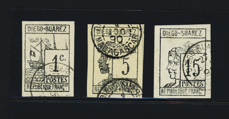 N°6 à 8 Les 3 valeurs, oblitérés, TTB. Signés Calves