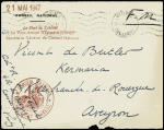 9 lettres dont 4 griffes "Chef de l'Etat français",