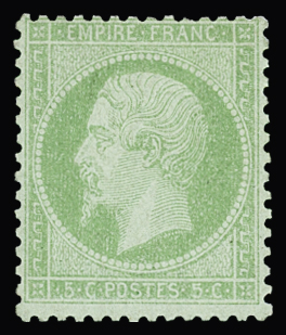 N°20g 5c vert-jaune sur verdâtre, neuf *, TB. Signé