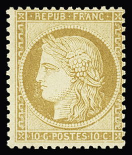 N°36 10c bistre-jaune, neuf * (quasi **), TB. Signé