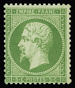 N°20 5c vert, neuf *, TB. Signé