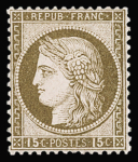 N°55b ERREUR 15c au lieu de 10c brun sur rose, neuf