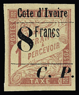COLIS POSTAUX N°22 8f sur 1f rose sur paille, neuf