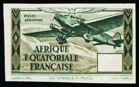 POSTE AERIENNE N°41Ab 50f vert et vert-clair, variété