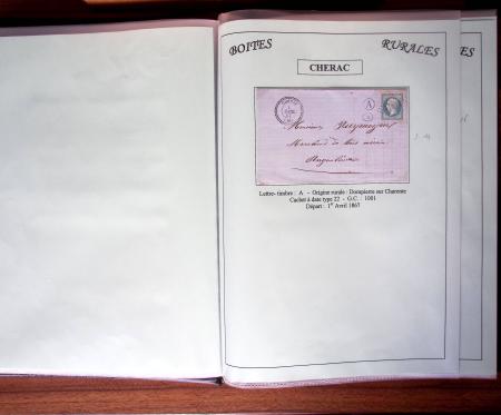 CHARENTE-MARITIME 1840-1876, Collection de +370 lettres