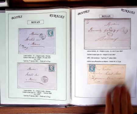 CHARENTE-MARITIME 1840-1876, Collection de +370 lettres