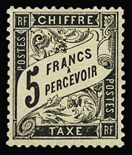 N°24 5f noir, neuf *, gomme partielle, B/TB. Signé