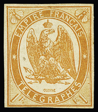 N°3 1f orange, neuf sans gomme, TB. Signé JF Brun