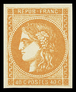 N°48 40c orange, neuf * quasi **, TTB. Signé Baudot.