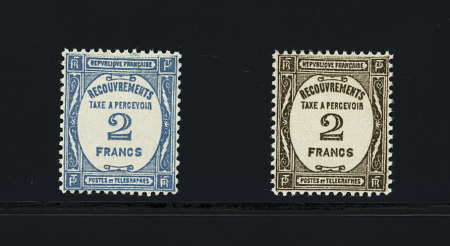 N°61 et n°62 2f bleu et 2f sépia, neuf **, TB
