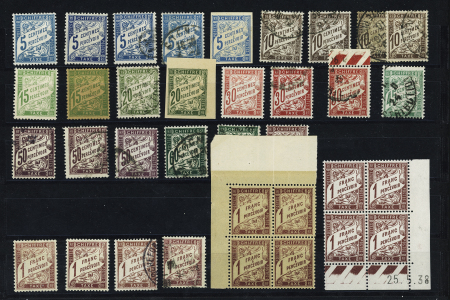 1871-1927, Petit lot de timbres taxes de France ou