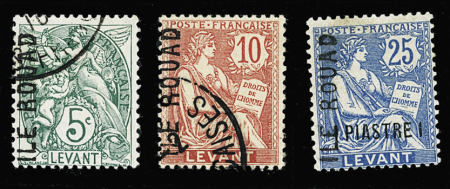 N°1 et 2 obl., signés JF.Brun, plus faux n°3 neuf,