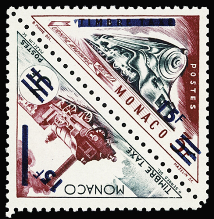 N°455/456, non émis, avec surcharge 15f en bleu, neuf