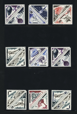 N°453/472 + PA n°61 et 62, série non émise (surcharges