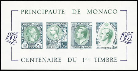 BLOC-FEUILLET N°33b Centenaire du Premier timbre, vert et ND, neuf