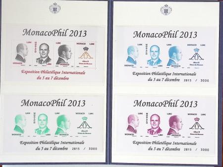BLOC-FEUILLET N°102/102 a, b et c "Monaco Phil 2013"