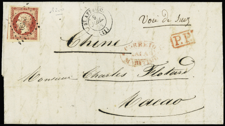 N°17B 80c rose, encadré par deux voisins, obl. PC sur