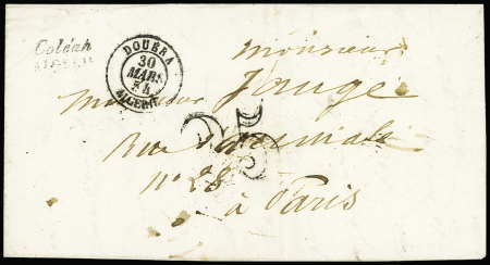Cursive "Coléah / Algérie" +T15 Douéra 30 mars 54 Algérie