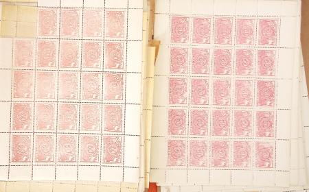 1882-94, CHEMIN DE FER, stock important des REIMPRESSIONS des valeurs
