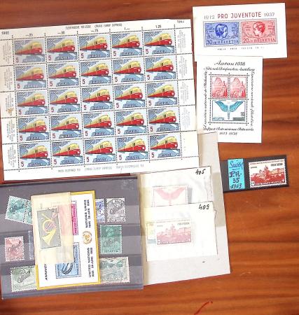 1850-1990 Small selection of Switzerland with classics