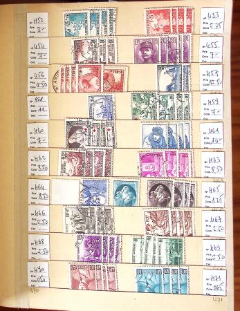 1849-2002, Stock de France obl, en 5 classeurs, avec