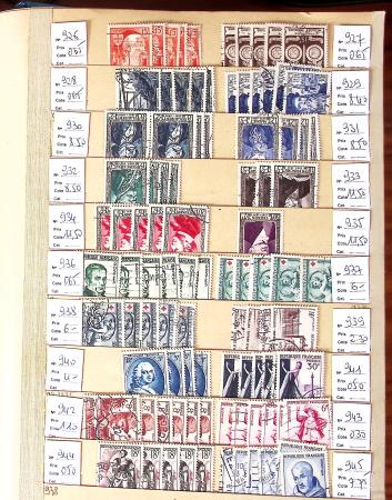 1849-2002, Stock de France obl, en 5 classeurs, avec
