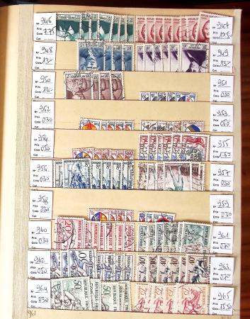 1849-2002, Stock de France obl, en 5 classeurs, avec