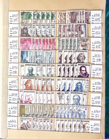 1849-2002, Stock de France obl, en 5 classeurs, avec