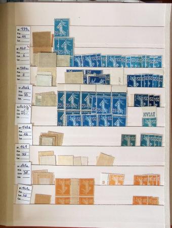 1860-1975, Stock de France neuf */** en 3 classeurs,