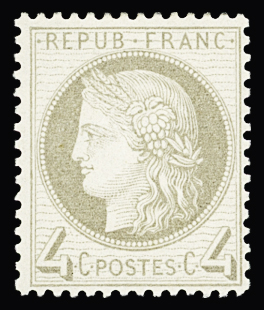 N°52 4c gris, neuf * (quasi **), très frais, TB. Signé