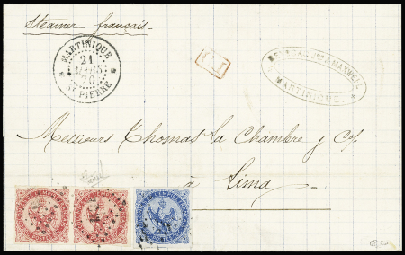 Col. Gen. n°4 +6 en paire (effleurée à gauche) obl.