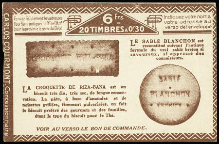 CARNET N°C17-5 carnet de 20 timbres n°17a, couverture
