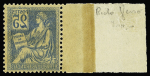 N°118b 25c bleu, variété recto-verso, bdf, neuf **