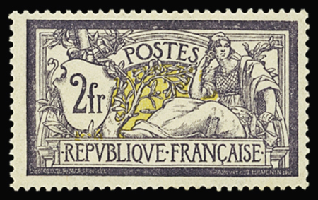 N°122 2f violet et jaune, neuf **, très frais, TB