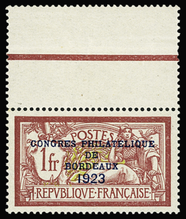 N°182 Congrès Philatélique de Bordeaux, bdf interpanneau,