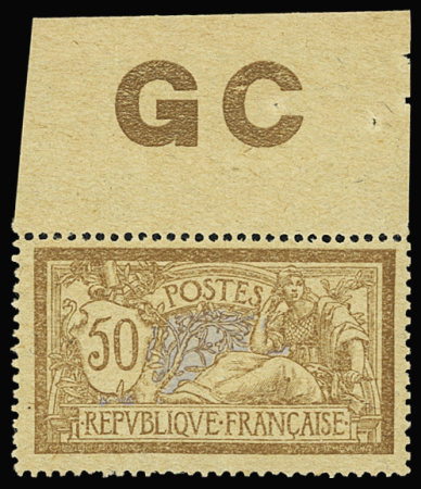 N°120d 50c brun et gris, papier GC, bdf avec mention